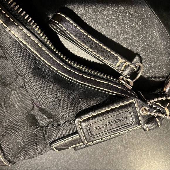 Coach Y2K Hobo Croissant Bag Black Nice Shoulder Purse SoHo Monogram C Logo - Picture 9 of 10